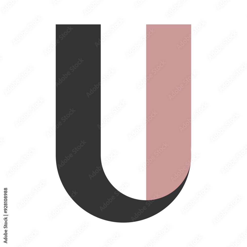 Web lline modern color full U logo design Web lline modern color full U logo design