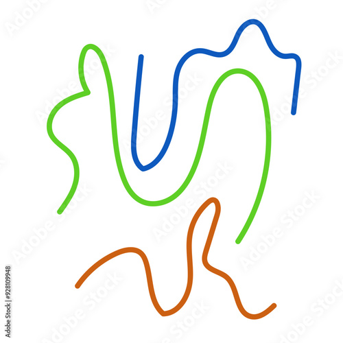 Graphic lines squiggle vectors decoration