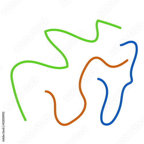 Graphic lines squiggle vectors decoration
