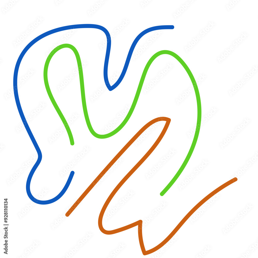 Obraz premium Graphic lines squiggle vectors decoration