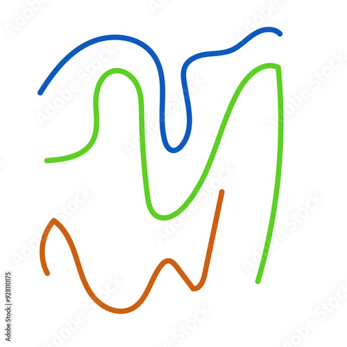 Graphic lines squiggle vectors decoration