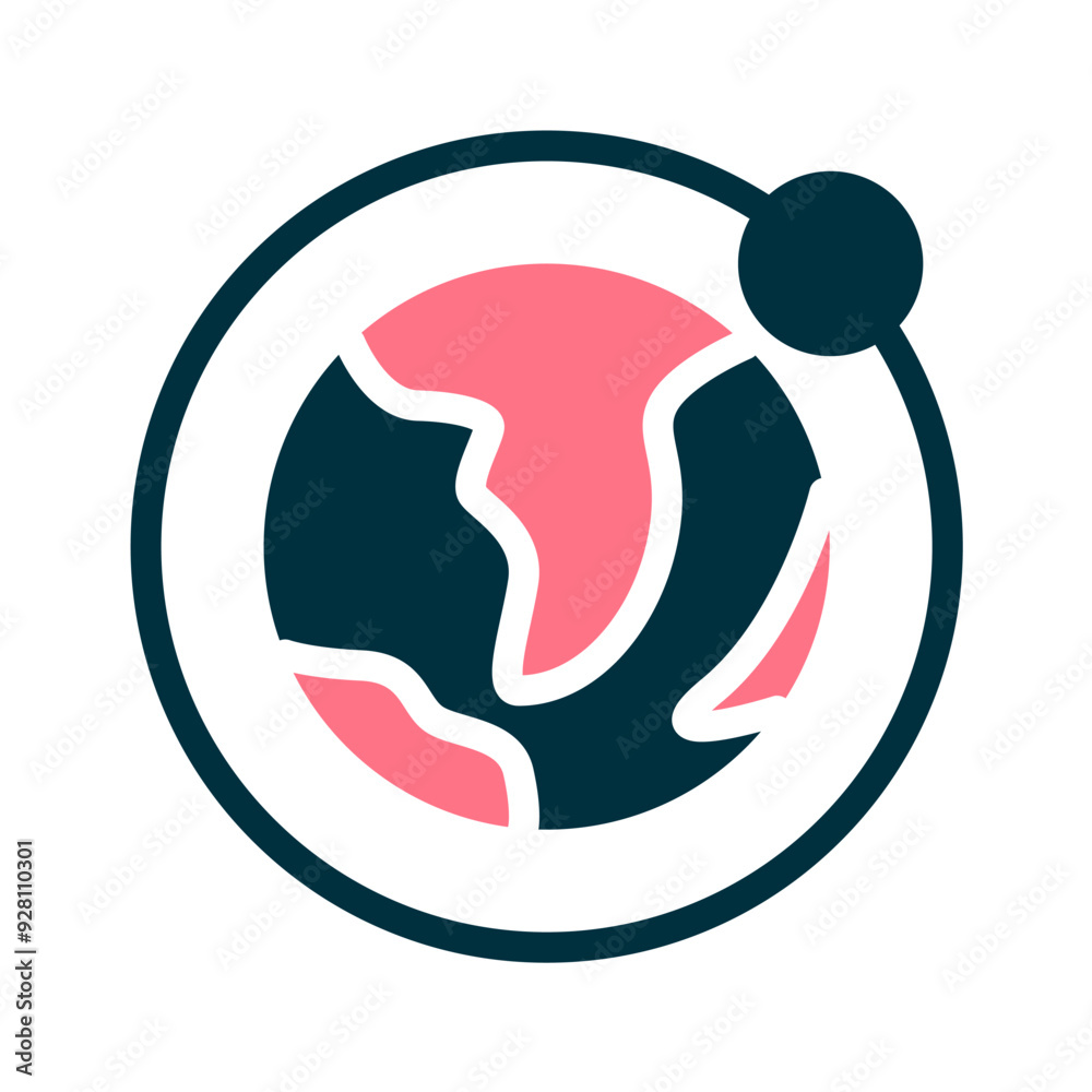 Moon Orbiting for Space Icon