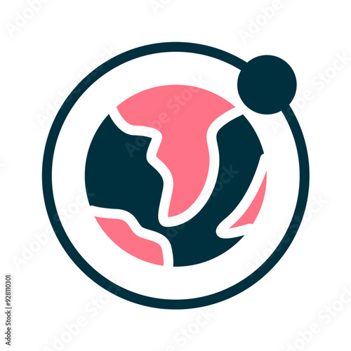 Moon Orbiting for Space Icon