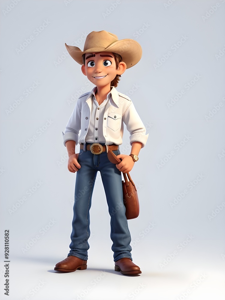 portrait of a cowboy 3D character portrait of a cowboy 3D character