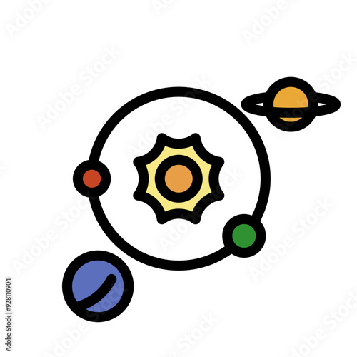 Solar System for Space Icon