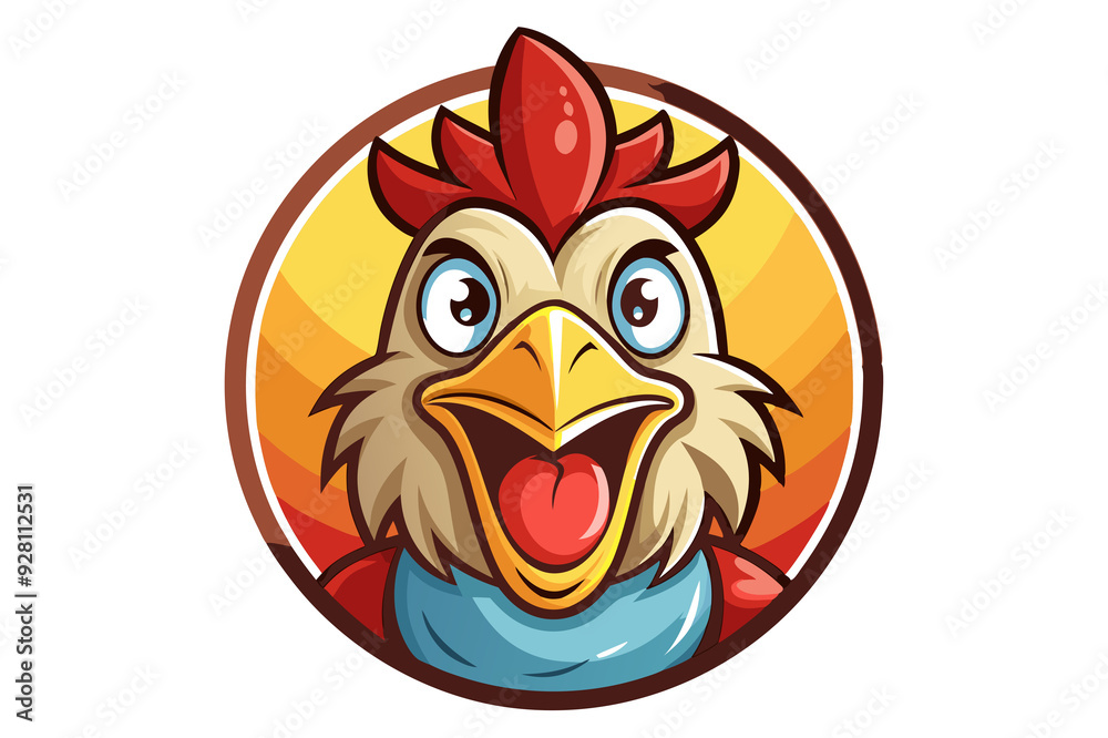 Fototapeta premium chicken cartoon logo
