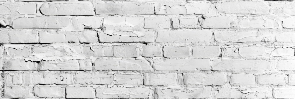 White Brick Wall with Cracked Paint White Brick Wall with Cracked Paint