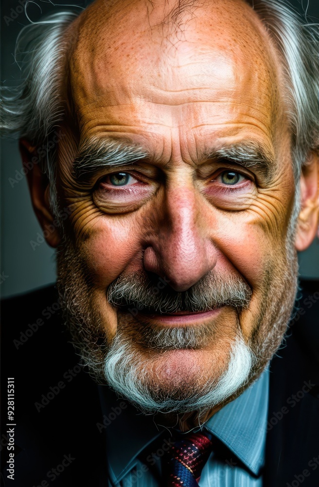 Serious older man in casual with beard head shot portrait. Grey haired retiree, pensioner posing wall background. Close up male portrait, elderly age concept Serious older man in casual with beard head shot portrait. Grey haired retiree, pensioner posing wall background. Close up male portrait, elderly age concept