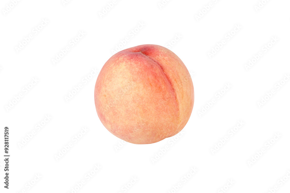 One fresh peach. transparent background One fresh peach. transparent background