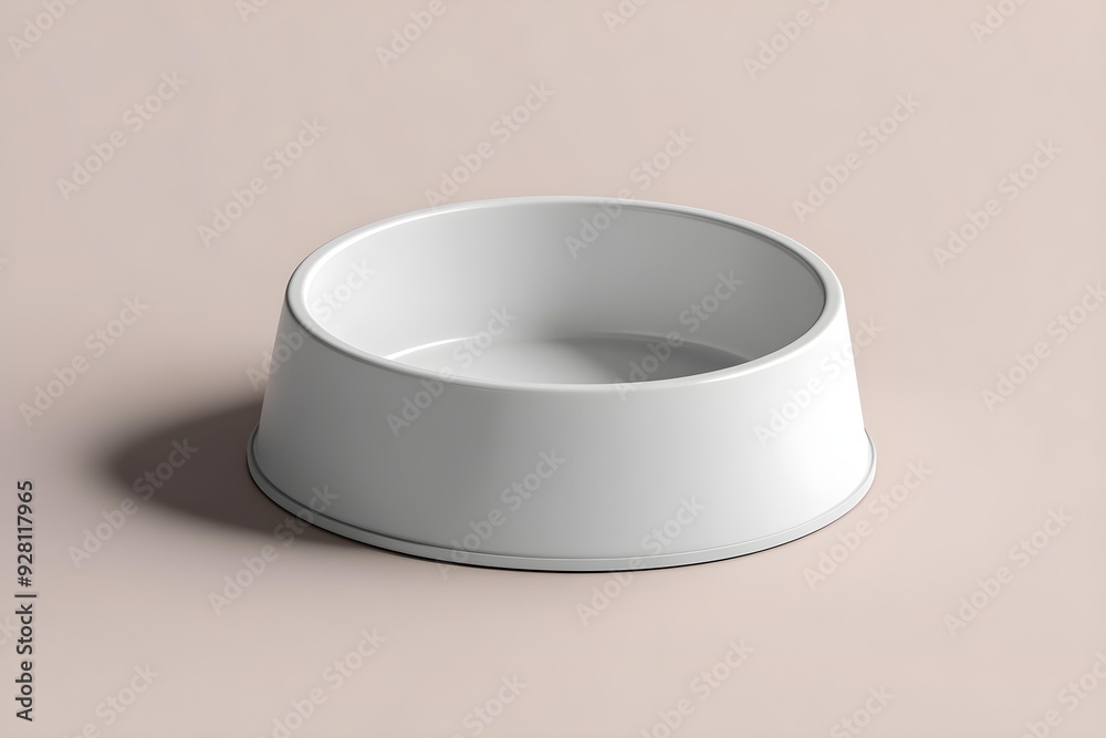 Isometric Empty Pet Bowl 3D Mockup Isometric Empty Pet Bowl 3D Mockup