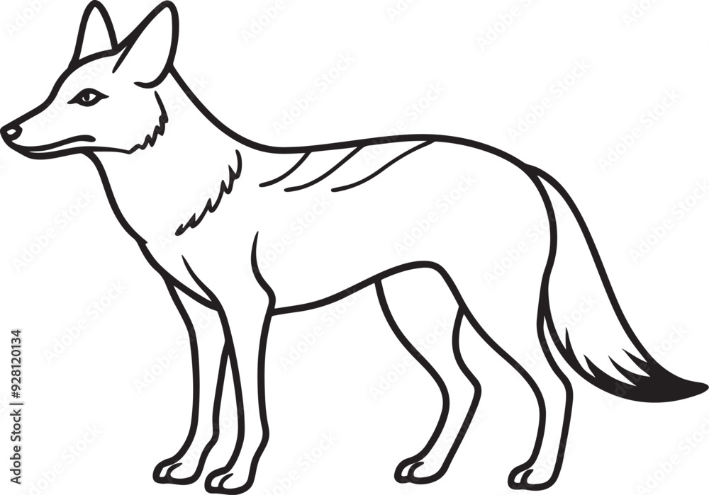 jackal vector silhouette by illustrator jackal vector silhouette by illustrator
