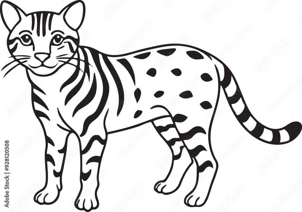 Ocelot vector silhouette by illustrator Ocelot vector silhouette by illustrator