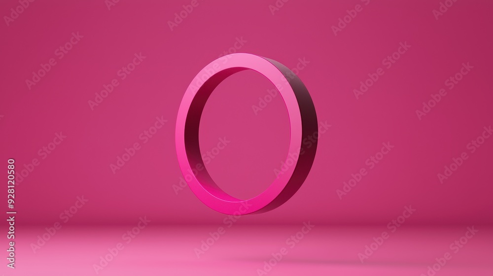 Modern Minimalistic Floating Pink Circle on a Vibrant Background Modern Minimalistic Floating Pink Circle on a Vibrant Background