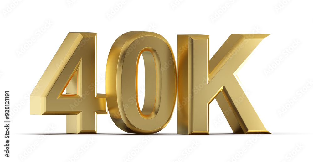 40K Follower 3D Render Golden 40K Follower 3D Render Golden