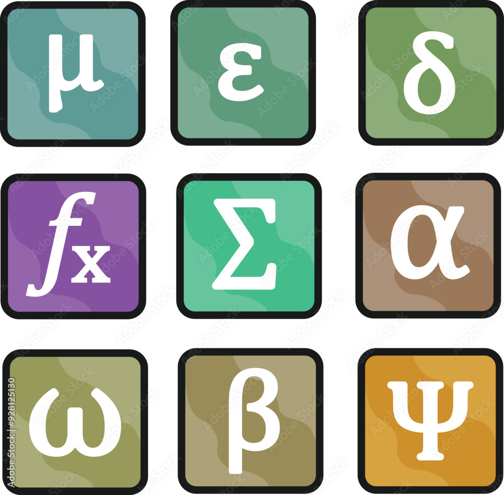 Mathematic Sign and Symbol Icon Set Collection Mathematic Sign and Symbol Icon Set Collection