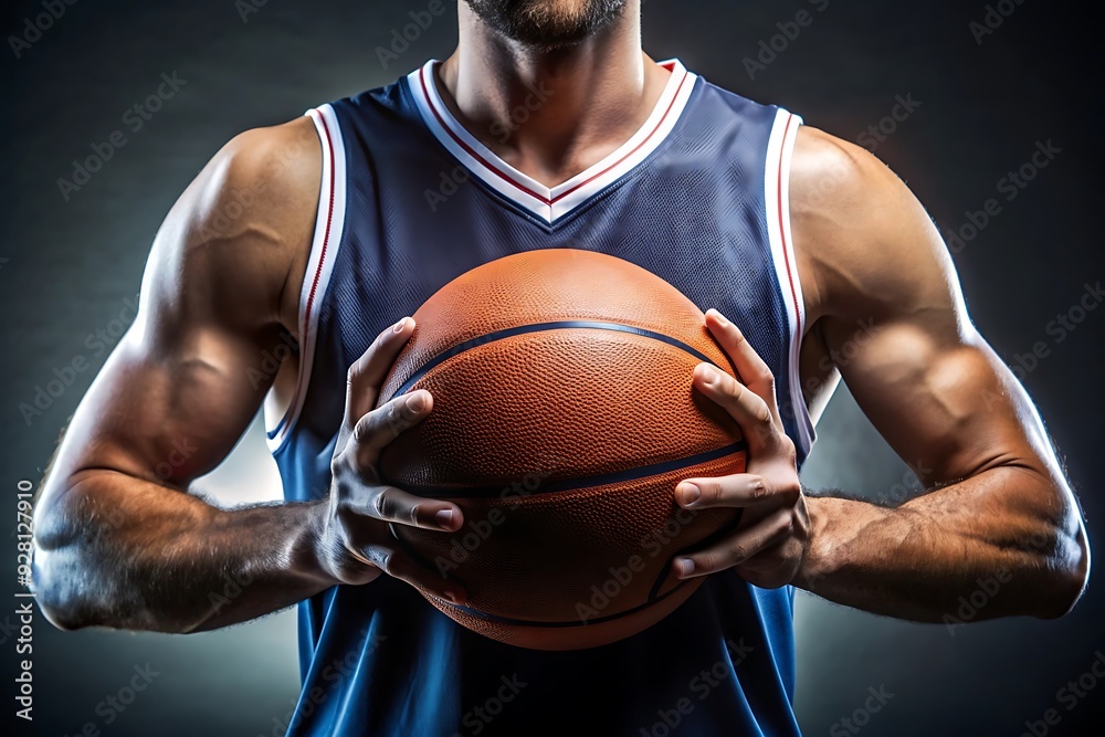 Basketball player holding ball. Basketball player holding ball.