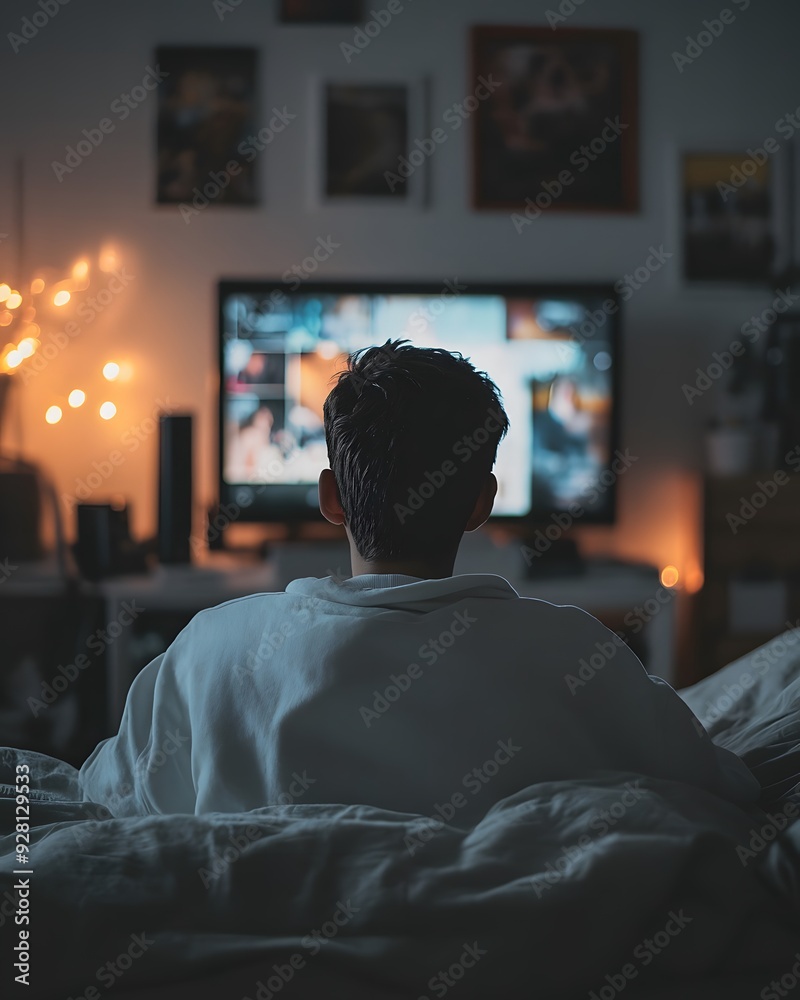 Person Deciding What to Watch on TV Person Deciding What to Watch on TV