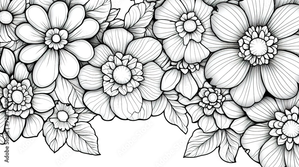 Intricate Flower Designs for Relaxation and Stress Relief: Detailed ...