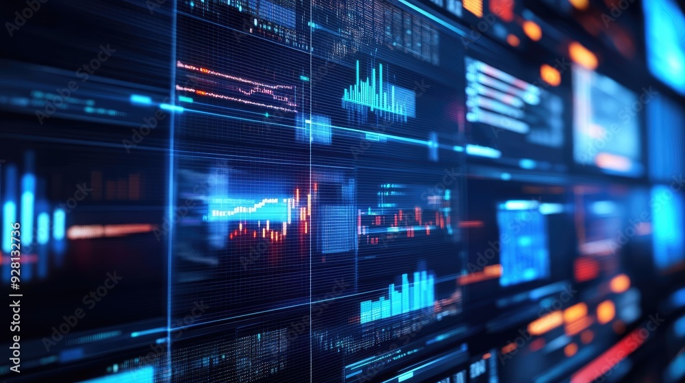 Digital Big Data Stream with Charts and Statistics Across Multiple Displays Digital Big Data Stream with Charts and Statistics Across Multiple Displays