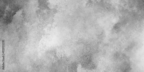 Black sky with white cloud. Vignette texture in black and white color.White watercolor background. Paint leaks and Ombre effects.vintage and gray cloud paper texture .