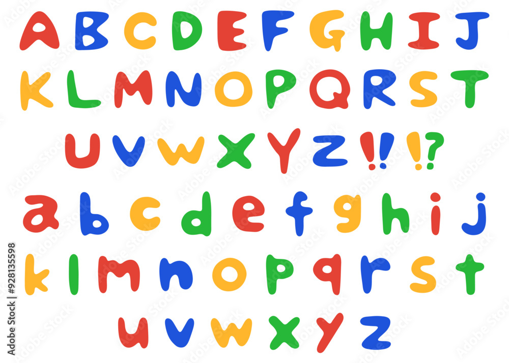 手書きのアルファベットセット、ローマ字のデコレーションセット 手書きのアルファベットセット、ローマ字のデコレーションセット