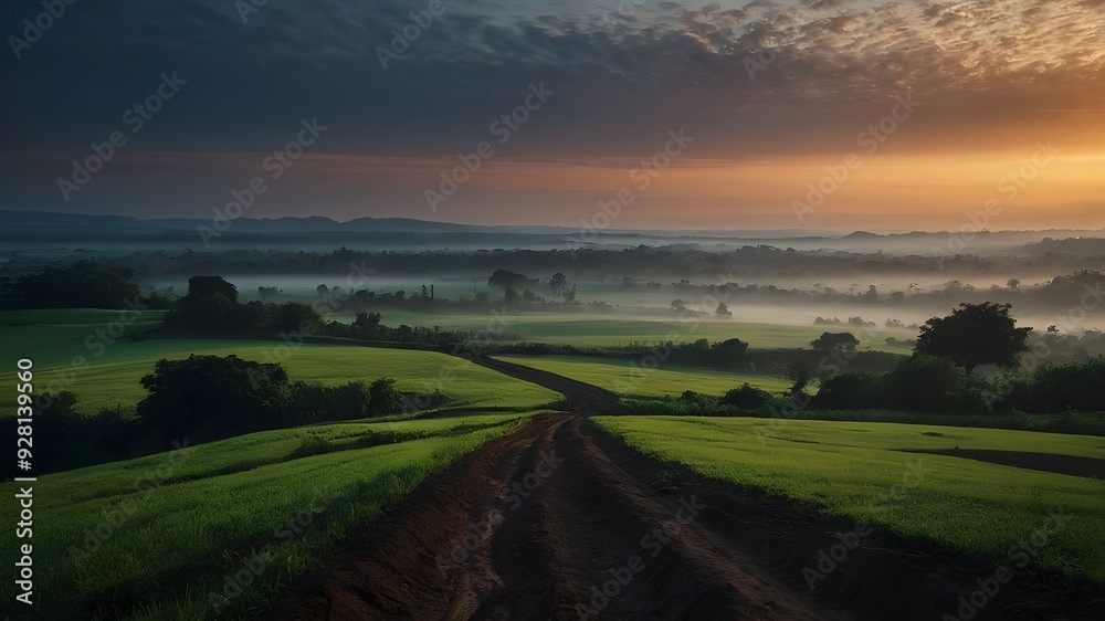 Obraz premium sunset in the mountains