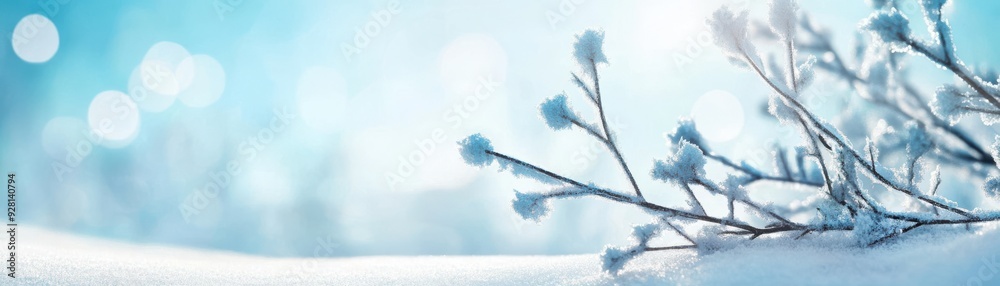 A serene winter scene showcasing snow-covered branches against a soft blue backdrop, evoking a tranquil and peaceful ambiance. A serene winter scene showcasing snow-covered branches against a soft blue backdrop, evoking a tranquil and peaceful ambiance.
