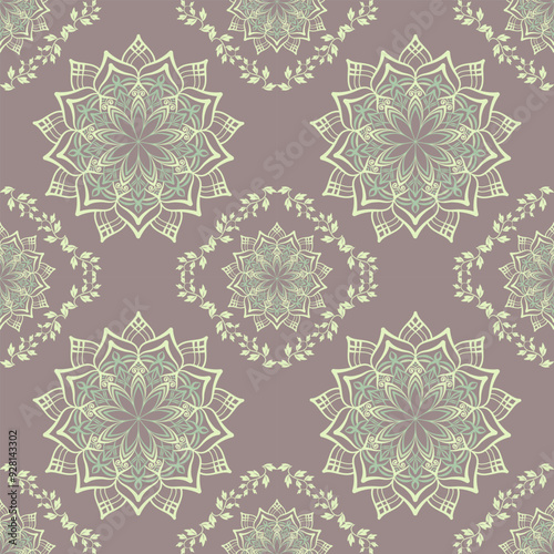 Classical Damask seamless pattern, luxury floral element, Graphic ornate pattern for wallpaper, fabric, packaging, wrapping, Victorian Damask flower ornament, Vector Illustration for Elegant Textile