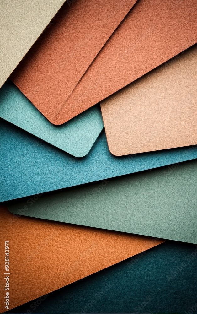 Colorful layers of textured paper in soft tones create an artistic composition for backgrounds or design projects. Colorful layers of textured paper in soft tones create an artistic composition for backgrounds or design projects.