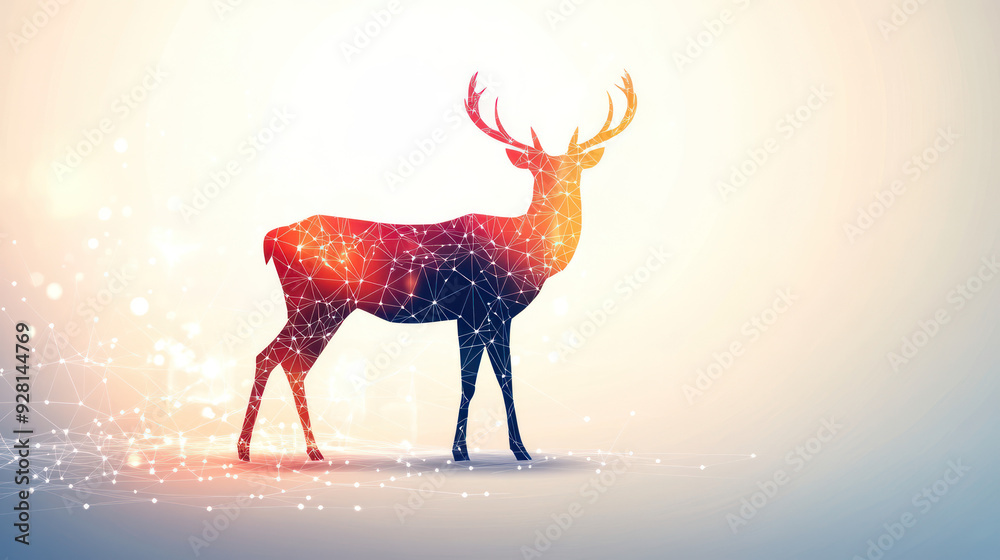An abstract background featuring a silhouette of a deer An abstract background featuring a silhouette of a deer