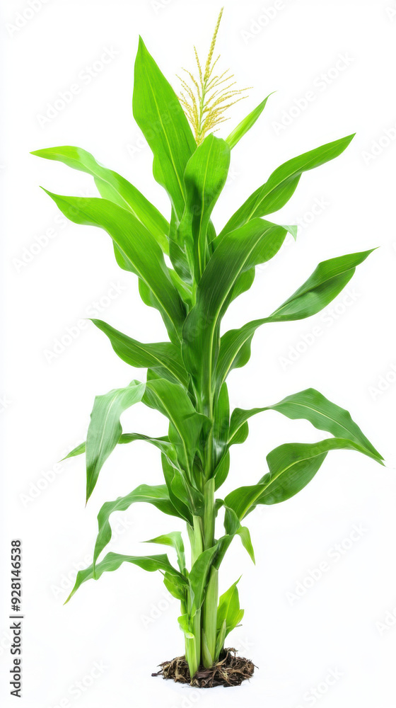 Fototapeta premium Corn plant isolated on a white background for garden design.