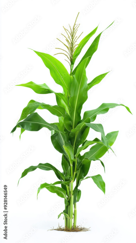 Fototapeta premium Corn plant isolated on a white background for garden design.