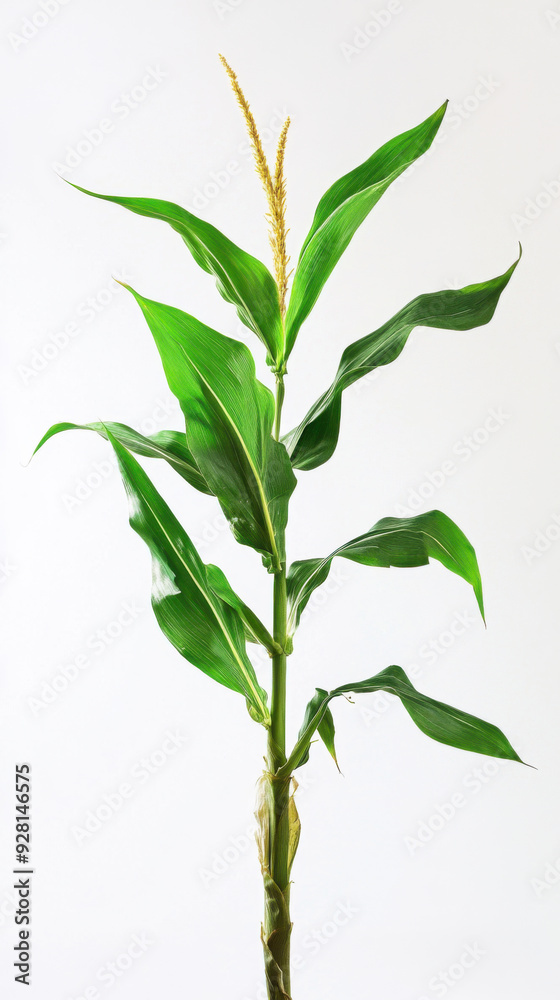 Fototapeta premium Corn plant isolated on a white background for garden design.