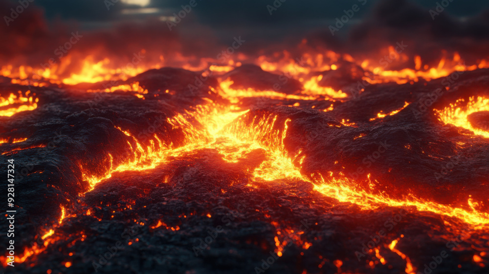 Lava texture fire background for graphic design.