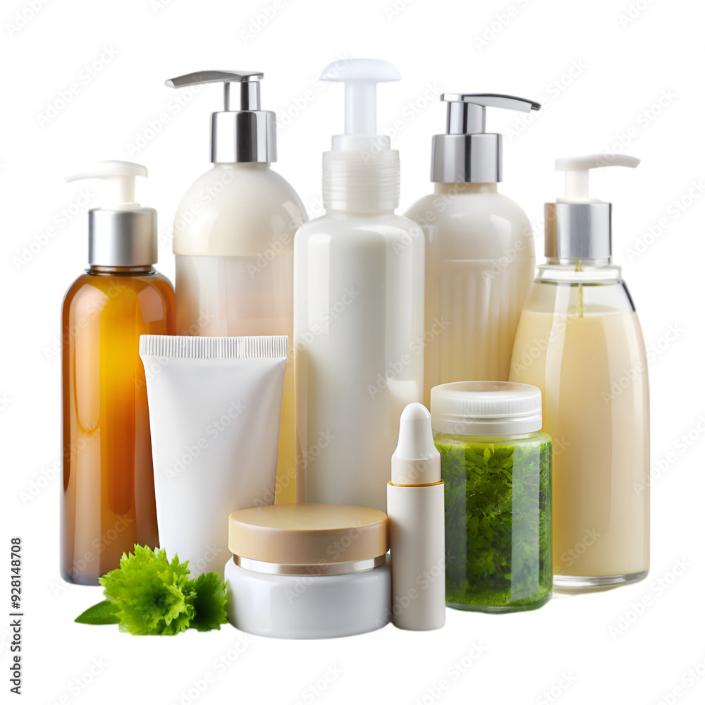 Composition with containers and objects for bath Composition with containers and objects for bath