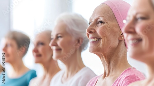 Diverse Group of Smiling Senior Women Embracing Hope Together