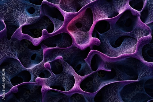 High-resolution view of muscle cell nuclei, showing the multinucleated structure and its role in tissue growth