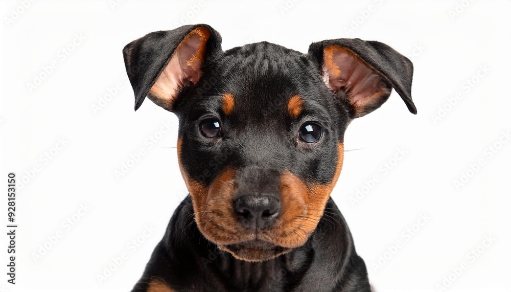マンチェスター・テリアの子犬のポートレート(Manchester Terrier puppy portrait on white background)
マンチェスター・テリアの子犬のポートレート(Manchester Terrier puppy portrait on white background)