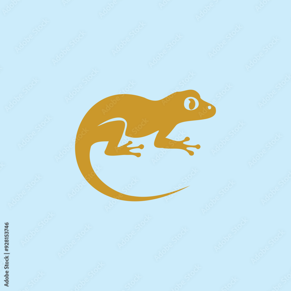illustration of minimalist outline of a gecko illustration of minimalist outline of a gecko