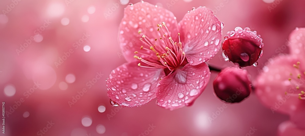 Dreamy Pink Blossom Close-Up with Blurry Effect Dreamy Pink Blossom Close-Up with Blurry Effect