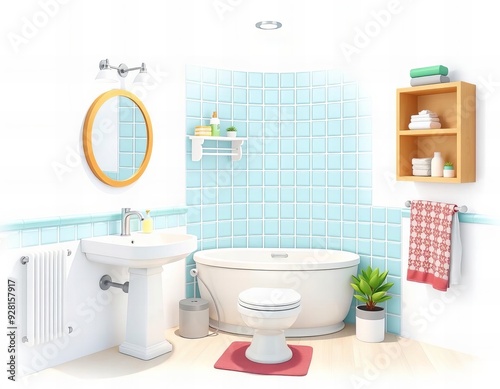 there is a bathroom with a toilet, sink, and bathtub. photo