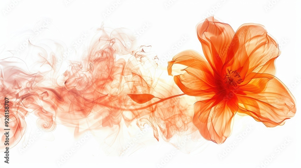 portrait illustration flower on fire portrait illustration flower on fire