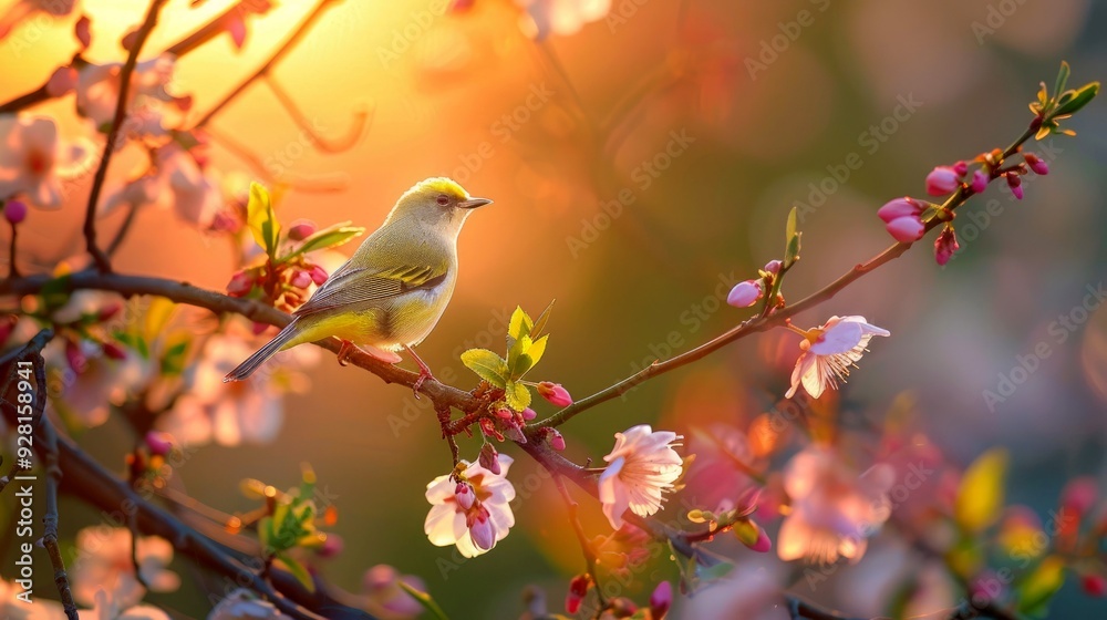 portrait of birds in the forest in the morning portrait of birds in the forest in the morning