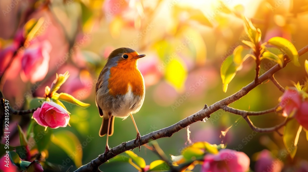 portrait of birds in the forest in the morning portrait of birds in the forest in the morning
