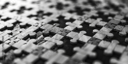 Monochrome crossword puzzle awaiting completion