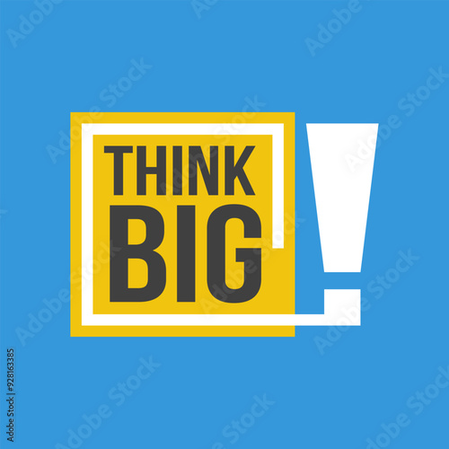 think big poster, social media post template