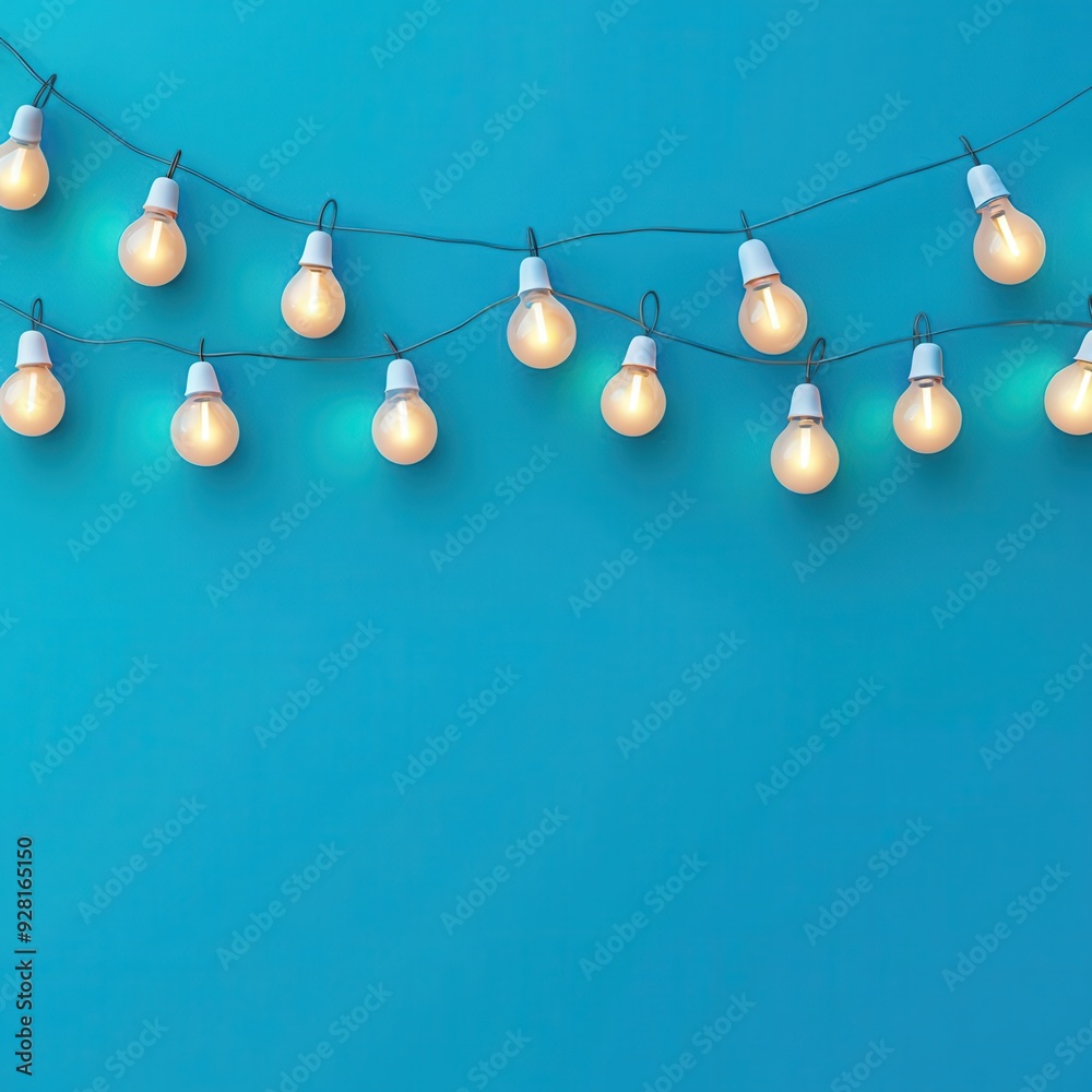 Diwali lights, string of fairy lights, 3D illustration Diwali lights, string of fairy lights, 3D illustration