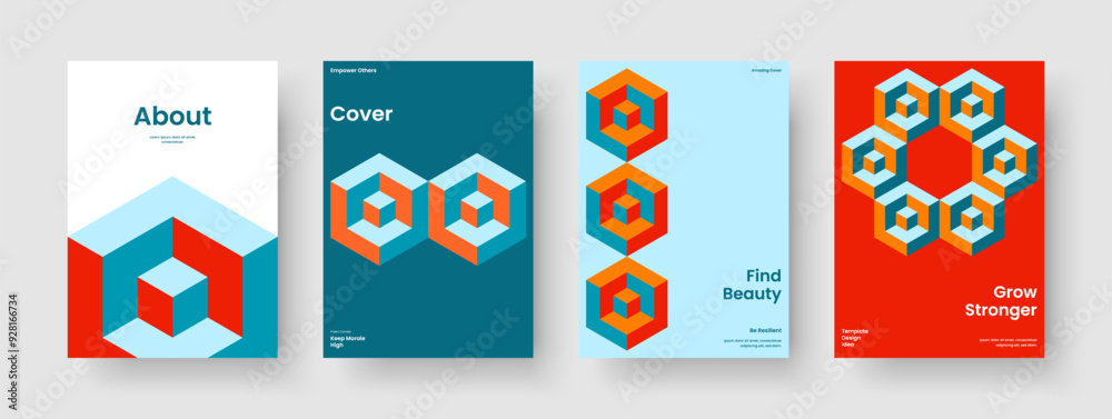 Fototapeta premium Geometric Banner Layout. Abstract Business Presentation Design. Isolated Background Template. Book Cover. Poster. Flyer. Report. Brochure. Newsletter. Handbill. Catalog. Notebook. Brand Identity