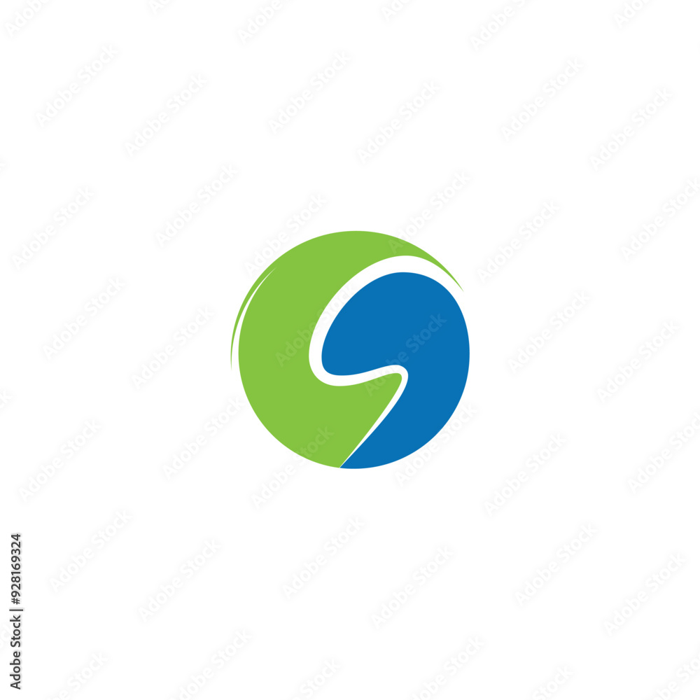 Round abstract eco business logo Round abstract eco business logo