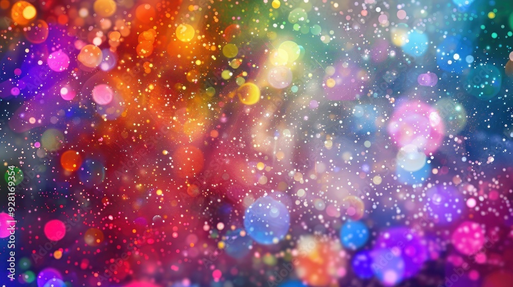 Abstract Bokeh Background with Rainbow Colors Abstract Bokeh Background with Rainbow Colors
